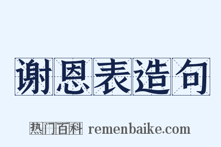 谢恩表造句是什么意思的图片